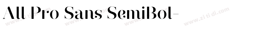 All Pro Sans SemiBol字体转换